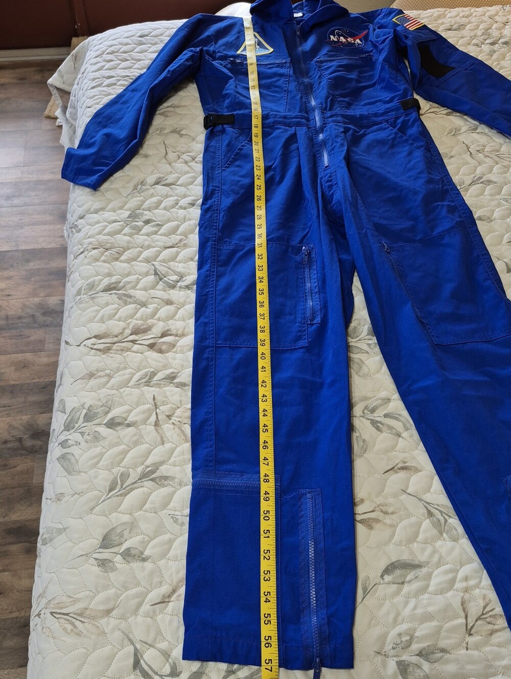 NASA Blue Unisex for Adult/Youth Flight Coverall Jumpsuit - Picture 7 of 7